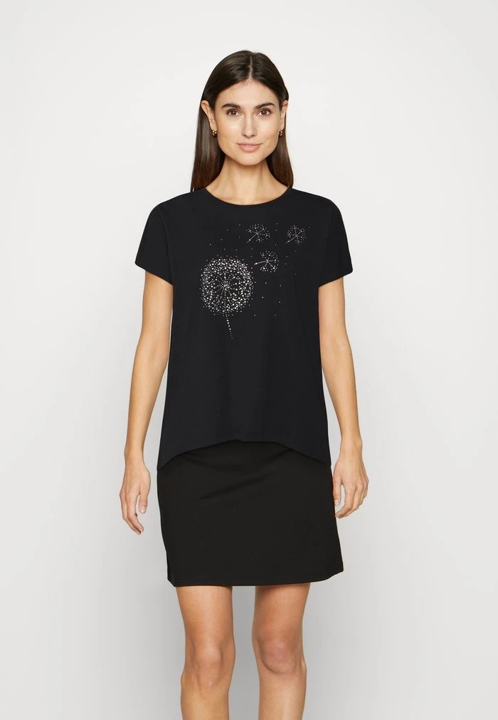 T-Shirt ANNA FIELD Anna Field Print T-shirt Noir Femme | NAK-4975173